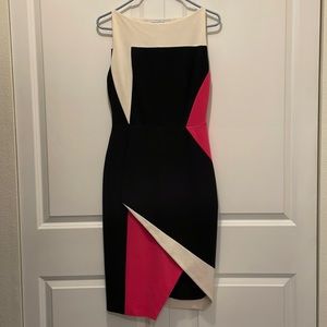 Kimora Lee Simmons Pink, White & Black Sheath Dress